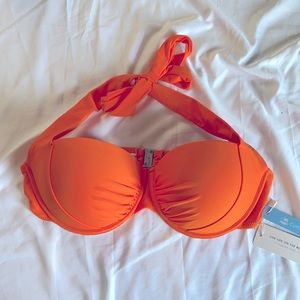 Cupshe Orange Halter Bikini Top